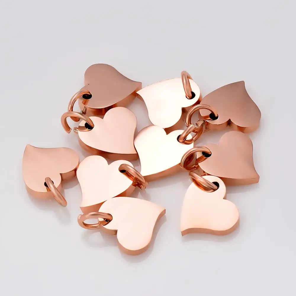 10 pcs Wholesale 9x9mm Heart Charms 3 Colors Stainless Steel Stamping Blank ID Dog Tags Pendant Necklace Jewelry Findings
10 pcs Wholesale 9x9mm Heart Charms 3 Colors Stainless Steel Stamping Blank ID Dog Tags Pendant Necklace Jewelry Findings