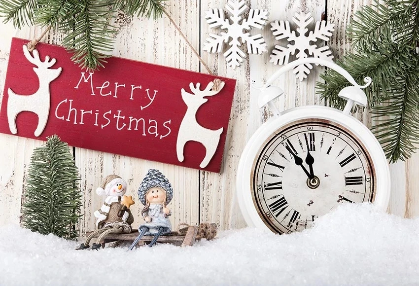Merry Christmas Wood Wall Clock Vinyl Christmas Banner Photography Backdrop Newborn Children Background
Merry Christmas Wood Wall Clock Vinyl Christmas Banner Photography Backdrop Newborn Children Background