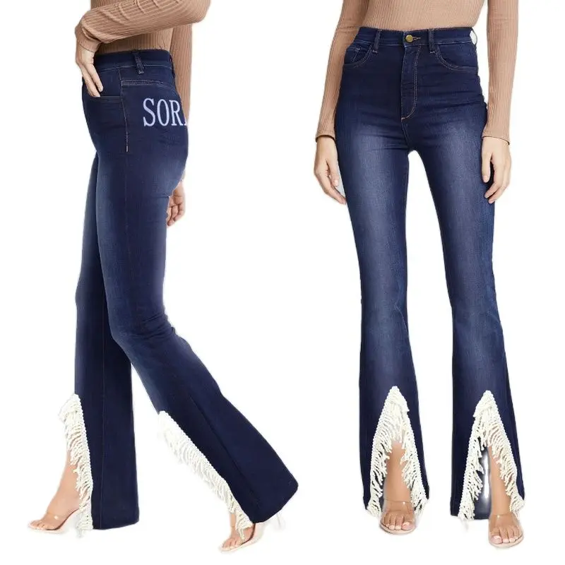 Women's Casual Jeans, The New Autumn European And American Women's High Waist Lace Lace Jeans Slim Slim La Pants For Women
Women's Casual Jeans, The New Autumn European And American Women's High Waist Lace Lace Jeans Slim Slim La Pants For Women