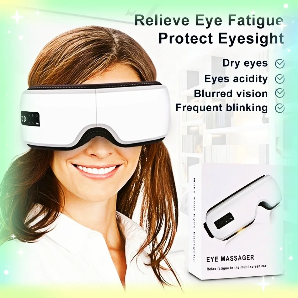 Smart Airbag Vibration Eye Massager Eye Care Tool Heating Music Bluetooth Can Be Folded To Relieve Fatigue And Dark Circles F120
Smart Airbag Vibration Eye Massager Eye Care Tool Heating Music Bluetooth Can Be Folded To Relieve Fatigue And Dark Circles F120
