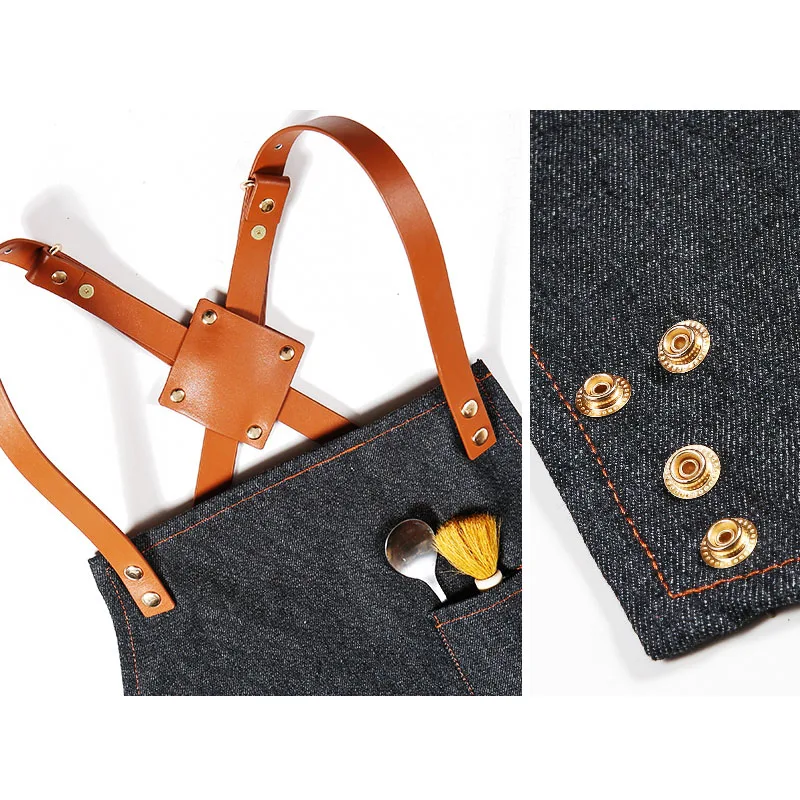 Denim apron, for milk tea shop, coffee shop, western restaurant, baking shop, work cleaning apron can be customized logo
Denim apron, for milk tea shop, coffee shop, western restaurant, baking shop, work cleaning apron can be customized logo