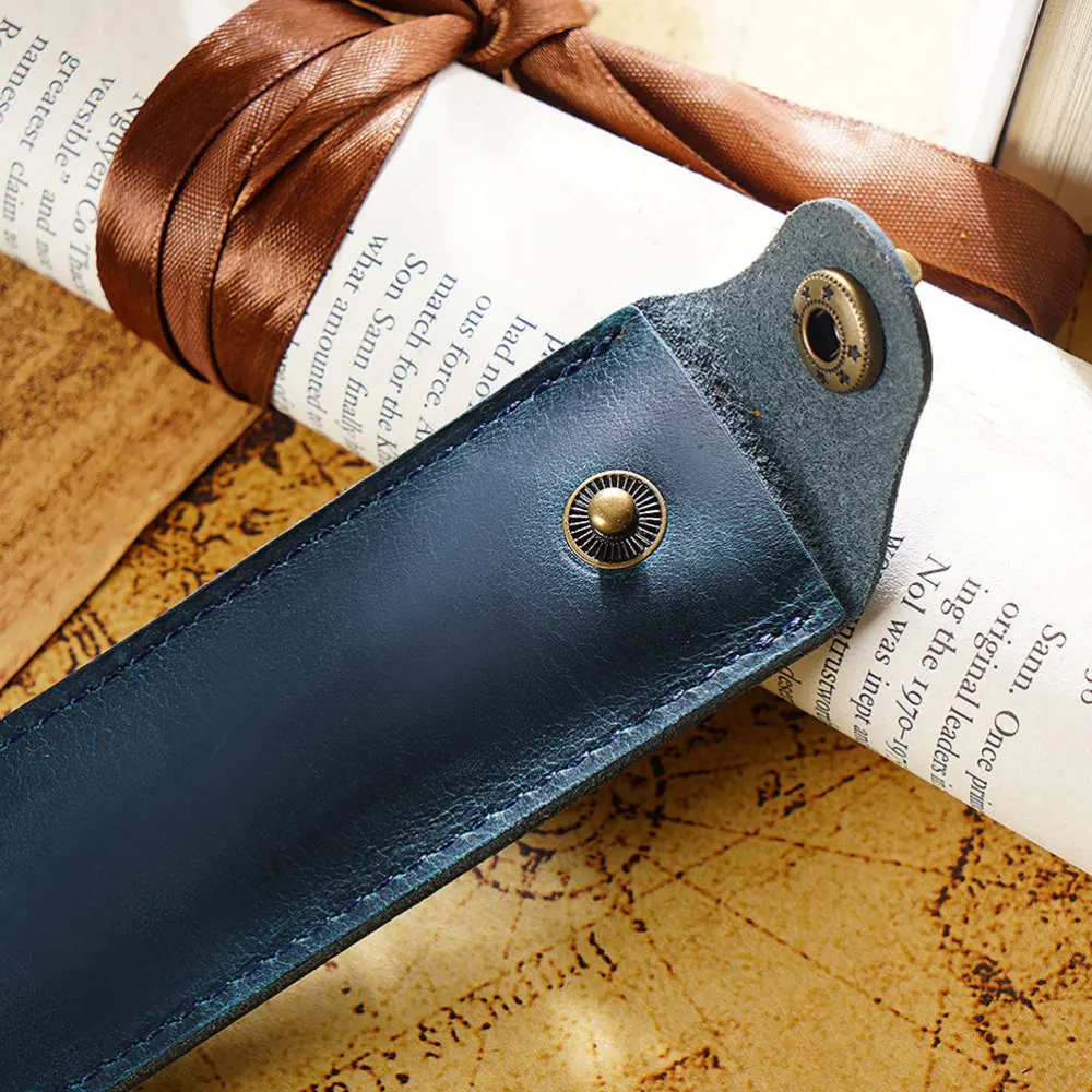 Genuine Leather Pen Pouch Holder Single Pencil Bag Pen Case with Snap Button for Rollerball Fountain Ballpoint Pen (Crazy Horse
Genuine Leather Pen Pouch Holder Single Pencil Bag Pen Case with Snap Button for Rollerball Fountain Ballpoint Pen (Crazy Horse