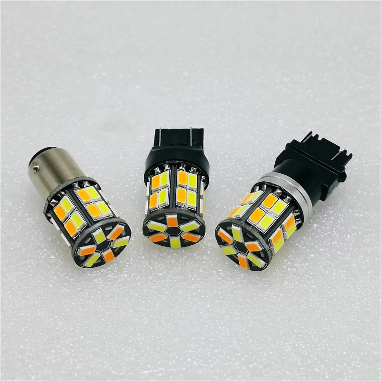 Two color turn signal / day light 5630 two color light 1157 7443 3157 white + yellow
Two color turn signal / day light 5630 two color light 1157 7443 3157 white + yellow