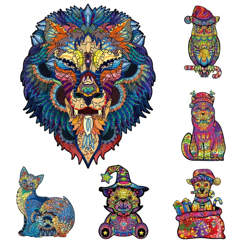 DIY Wooden Jigsaw Puzzle Animal Lion Fun Puzzles Board Set for Adults Educational Toys for Children Birthday Gifts Home Decor
DIY Wooden Jigsaw Puzzle Animal Lion Fun Puzzles Board Set for Adults Educational Toys for Children Birthday Gifts Home Decor