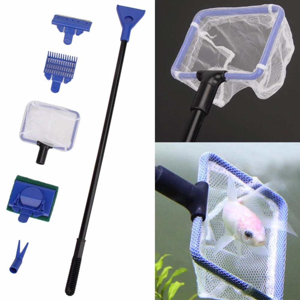 5 in 1 Aquarium Cleaning Tools Aquarium Tank Clean Set Fish Net Gravel Rake Algae Scraper Fork Sponge Brush Glass Cleaner
5 in 1 Aquarium Cleaning Tools Aquarium Tank Clean Set Fish Net Gravel Rake Algae Scraper Fork Sponge Brush Glass Cleaner