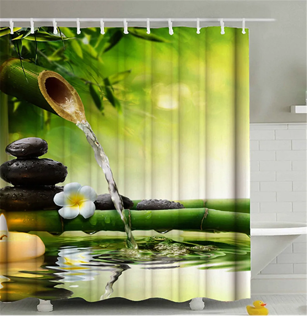 New Style Shower Curtain Bathroom Decoration 3D Bamboo Running Water Green Bamboo Polyester Waterproof Moldproof Shower Curtain
New Style Shower Curtain Bathroom Decoration 3D Bamboo Running Water Green Bamboo Polyester Waterproof Moldproof Shower Curtain