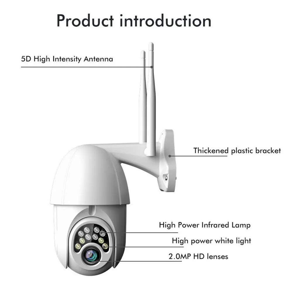 Wireless Gimble Outdoor Waterproof Ball Camera 360 Degree Security Anti-Theft Network Wifi HD Surveillance Camera
Wireless Gimble Outdoor Waterproof Ball Camera 360 Degree Security Anti-Theft Network Wifi HD Surveillance Camera