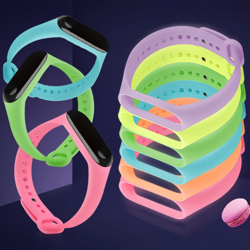 Ремешок для часов Xiaomi Mi Band 5 4 светящийся сменный Браслет с ночным освещением band |