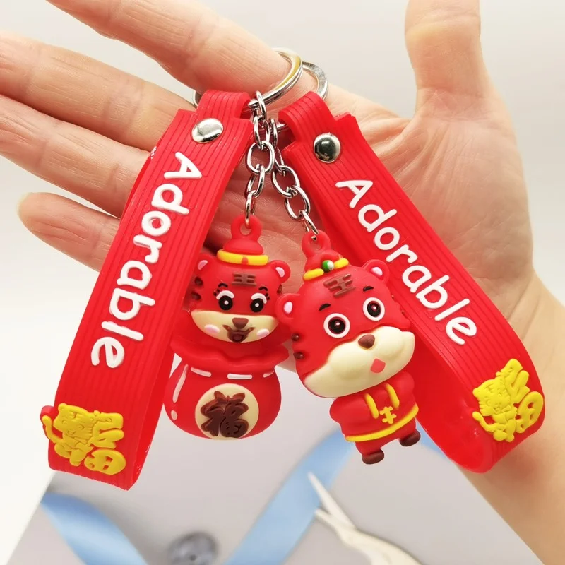 Creative Cartoon Tiger Doll Key Chain PVC Three-dimensional Fuhu Caishen Tiger Bag Pendant New Year Gift
Creative Cartoon Tiger Doll Key Chain PVC Three-dimensional Fuhu Caishen Tiger Bag Pendant New Year Gift