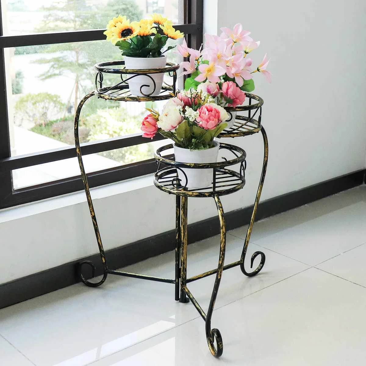 Folding Metal Plant Stand Display Holder Flower Pot Shelf Indoor Outdoor Storage Rack Iron Frame Garden Decor 3Tier
Folding Metal Plant Stand Display Holder Flower Pot Shelf Indoor Outdoor Storage Rack Iron Frame Garden Decor 3Tier