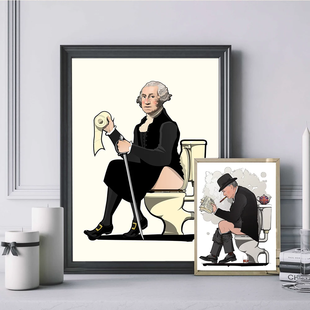 Abstract Humor Canvas Painting Famous Figure On The Toilet Funny Posters Art Print Bathroom Wall Picture Living Room Home Decor
Abstract Humor Canvas Painting Famous Figure On The Toilet Funny Posters Art Print Bathroom Wall Picture Living Room Home Decor