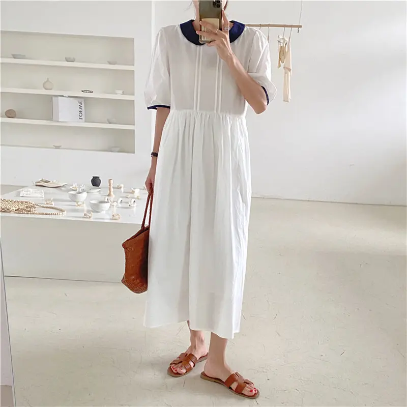 Винтажные Свободные повседневные длинные платья большого размера с коротким рукавом и круглым воротником в стиле ретро, 2021
Винтажные Свободные повседневные длинные платья большого размера с коротким рукавом и круглым воротником в стиле ретро, 2021