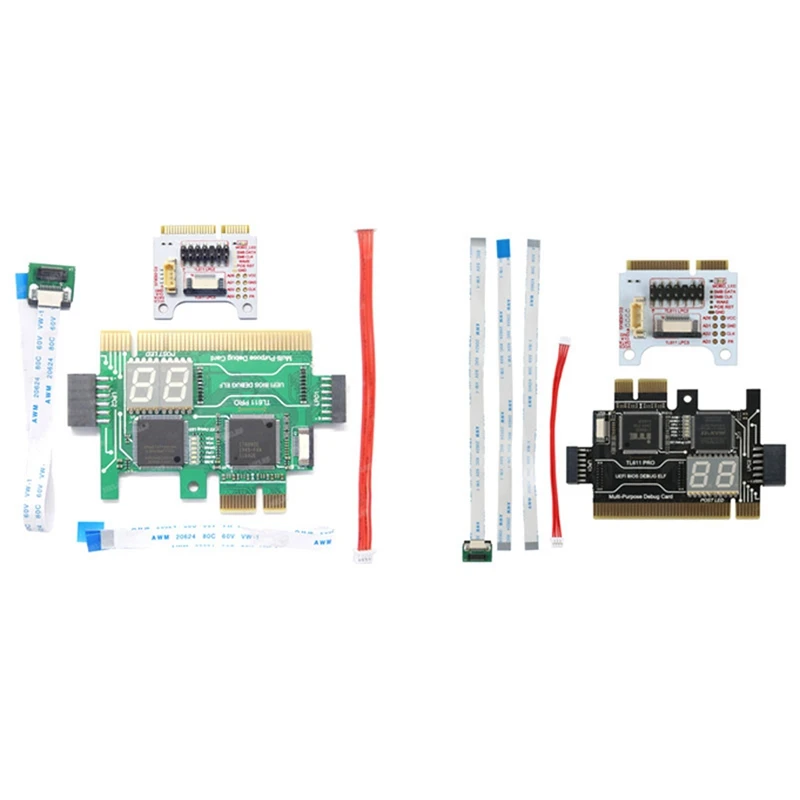 2 комплекта, диагностическая карта TL611 Pro, PCI PCI-E Mini PCI-E LPC, стартовые карты для ноутбука, черный и зеленый цвета
2 комплекта, диагностическая карта TL611 Pro, PCI PCI-E Mini PCI-E LPC, стартовые карты для ноутбука, черный и зеленый цвета