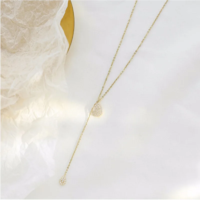 New Trendy 925 Sterling Silver Drop Shape Necklaces For Women Shiny Full Zircon Drop Pendant Choker Fine Jewelry Wedding Gift
New Trendy 925 Sterling Silver Drop Shape Necklaces For Women Shiny Full Zircon Drop Pendant Choker Fine Jewelry Wedding Gift