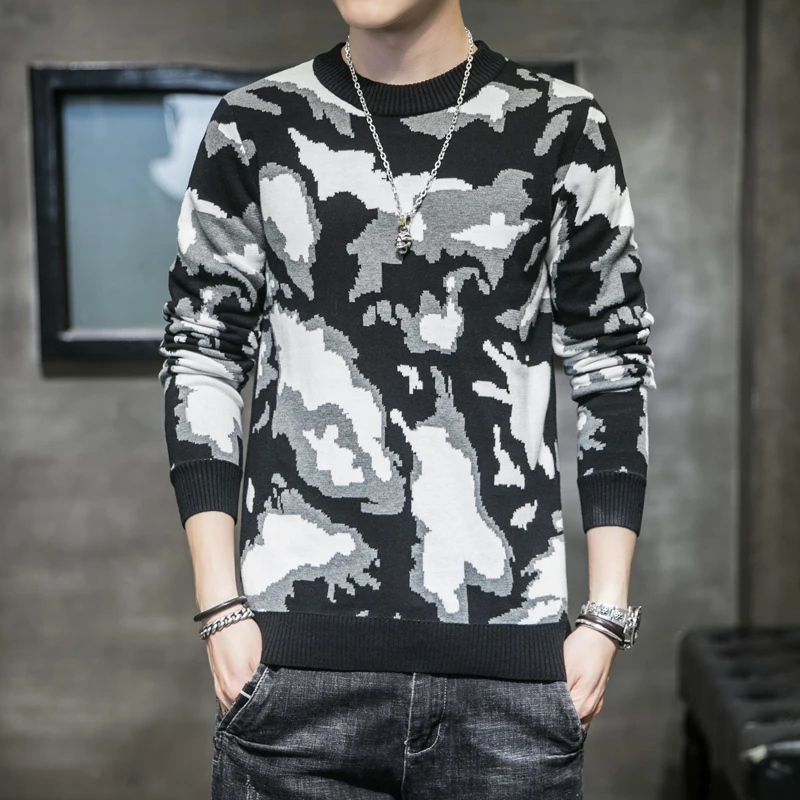 Camouflage Sweater Men Casual Pullover Autumn Winter Slim Long Sleeve Mens Sweaters Knitted Cotton Pull Homme Top Plus Size 3XL
Camouflage Sweater Men Casual Pullover Autumn Winter Slim Long Sleeve Mens Sweaters Knitted Cotton Pull Homme Top Plus Size 3XL