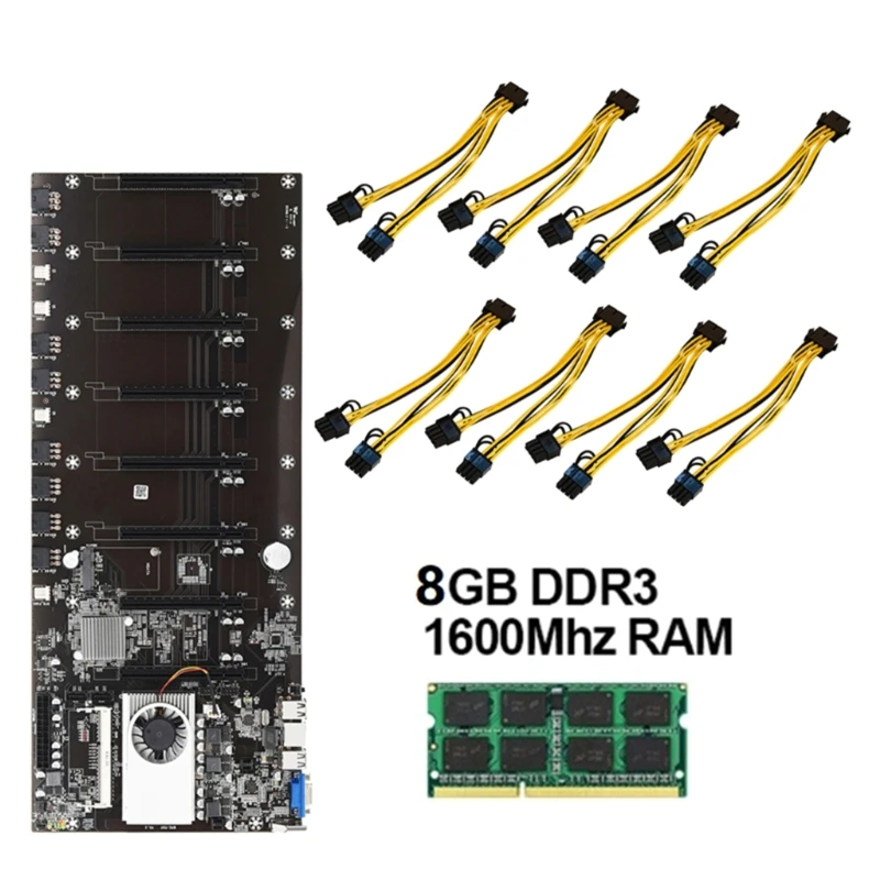 Новинка 2021, материнская плата BTC-T37 Miner со всеми мощными расширяемыми портами DDR3 8 Гб, набор ЦП
Новинка 2021, материнская плата BTC-T37 Miner со всеми мощными расширяемыми портами DDR3 8 Гб, набор ЦП