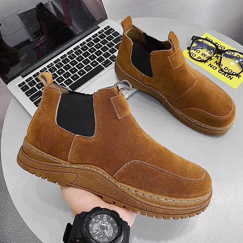 Faux Suede Leather Men's Boots Autumn Winter Casual Shoes Slip-On Chelsea Boots New Tide Shoes for Men Ankle Martern Booties
Faux Suede Leather Men's Boots Autumn Winter Casual Shoes Slip-On Chelsea Boots New Tide Shoes for Men Ankle Martern Booties