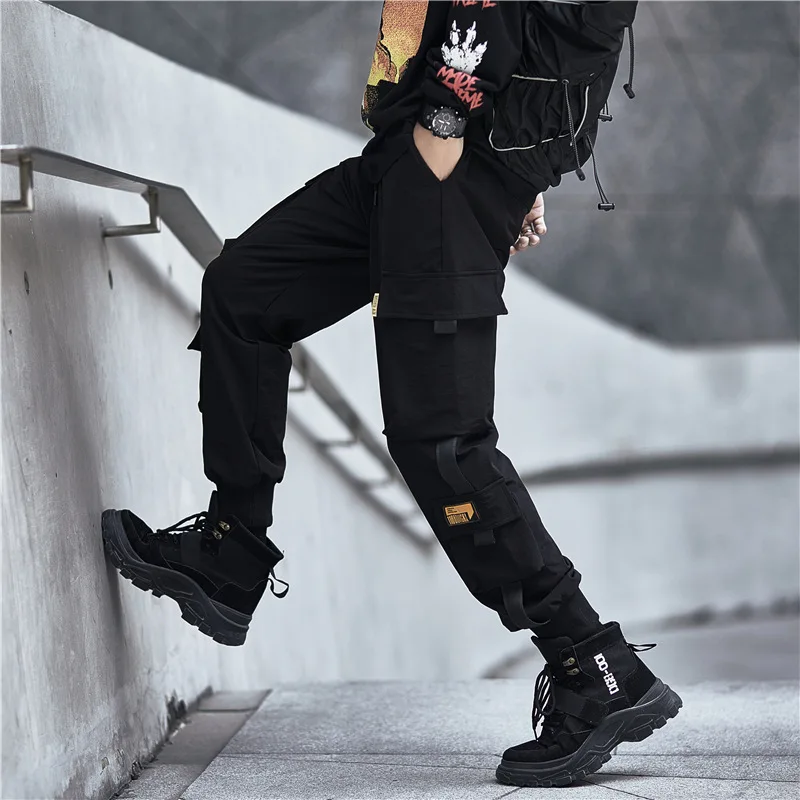 2020 Hip Hip Jogger Pants Streetwear Men Harajuku Cargo Pants Multi Pockets HipHop Joggers Trousers Black Track Pants Hipster
2020 Hip Hip Jogger Pants Streetwear Men Harajuku Cargo Pants Multi Pockets HipHop Joggers Trousers Black Track Pants Hipster