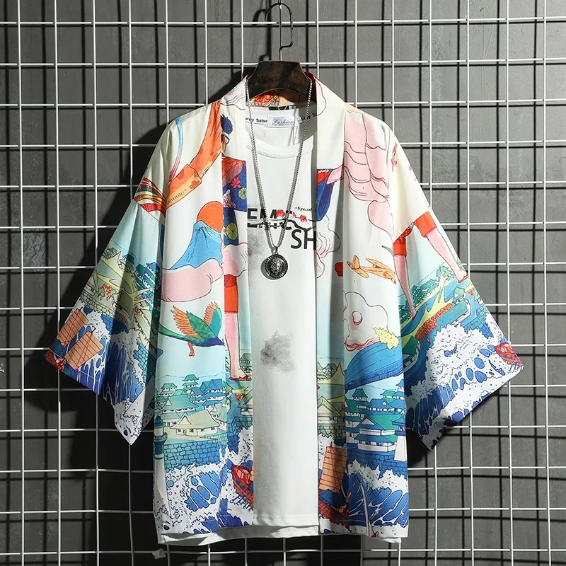 Japanese Style Print Kimono Cardigan Men Harajuku Women Sexy Yukata Female Streetwear Japanese Kimono Traditional Haori FF3201
Japanese Style Print Kimono Cardigan Men Harajuku Women Sexy Yukata Female Streetwear Japanese Kimono Traditional Haori FF3201