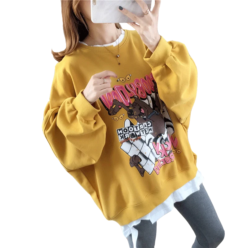 Hip Hop Oversize Leisure Hoodies Women 2020 Spring Lucky Dog Printed Round Neck Long Sleeve Loose Sweatshirts Preppy Style Girl
Hip Hop Oversize Leisure Hoodies Women 2020 Spring Lucky Dog Printed Round Neck Long Sleeve Loose Sweatshirts Preppy Style Girl