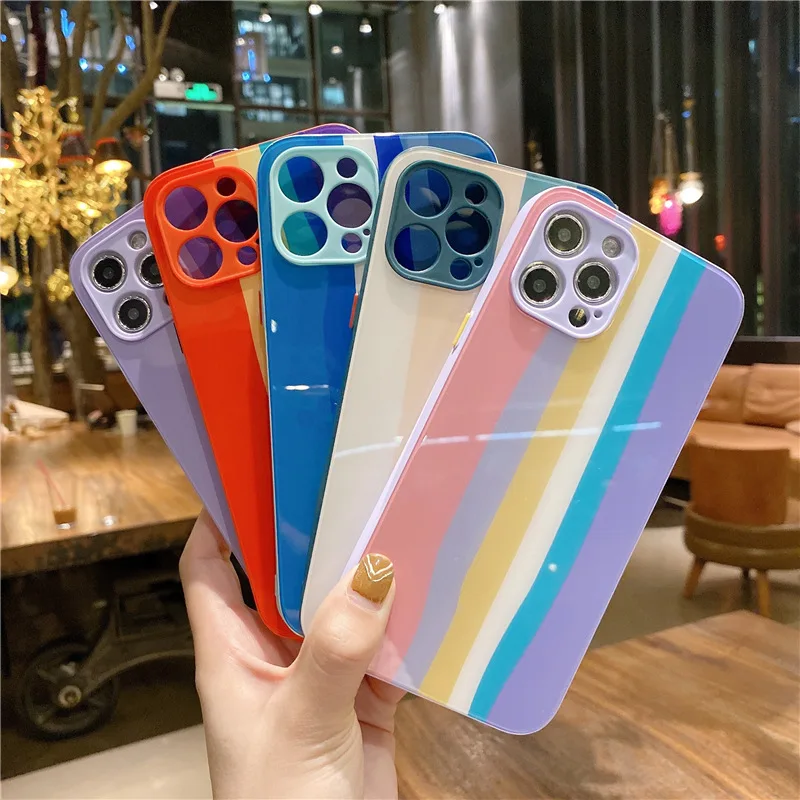 Rainbow iphone 11 pro glass phone case glass iphone 11 case skin feel hard shell fashion new trend case for iphone 12 pro max
Rainbow iphone 11 pro glass phone case glass iphone 11 case skin feel hard shell fashion new trend case for iphone 12 pro max