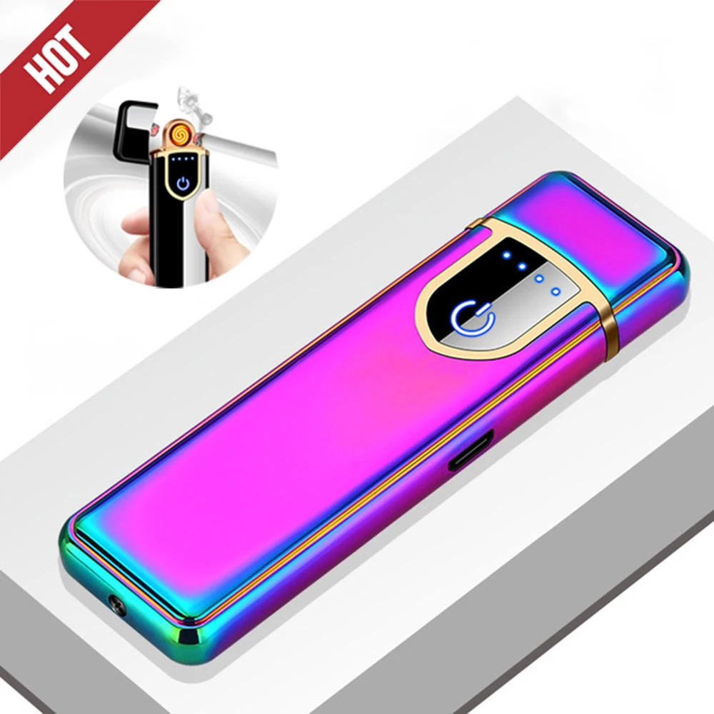 USB Lighters Fingerprint Induction Rechargeable Ultra-thin Lighter Personality Plasma Flameless Electric Gadgets Men
USB Lighters Fingerprint Induction Rechargeable Ultra-thin Lighter Personality Plasma Flameless Electric Gadgets Men