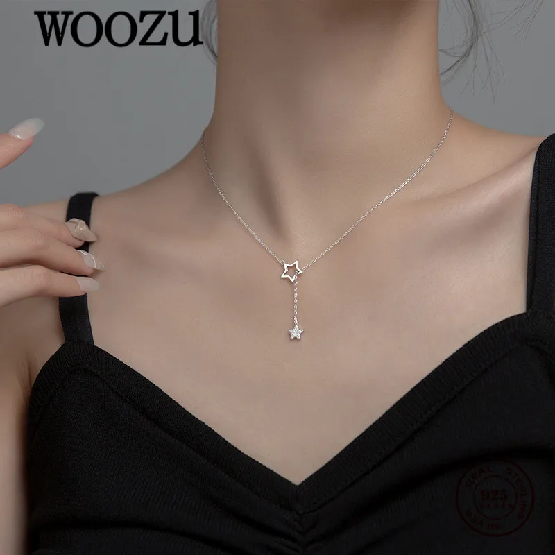 WOOZU из настоящего серебра 925 пробы, милая звезда, циркон цепь колье для ключиц для женщин вечерние корейские ювелирные изделия для помолвки, ...
WOOZU из настоящего серебра 925 пробы, милая звезда, циркон цепь колье для ключиц для женщин вечерние корейские ювелирные изделия для помолвки, ...