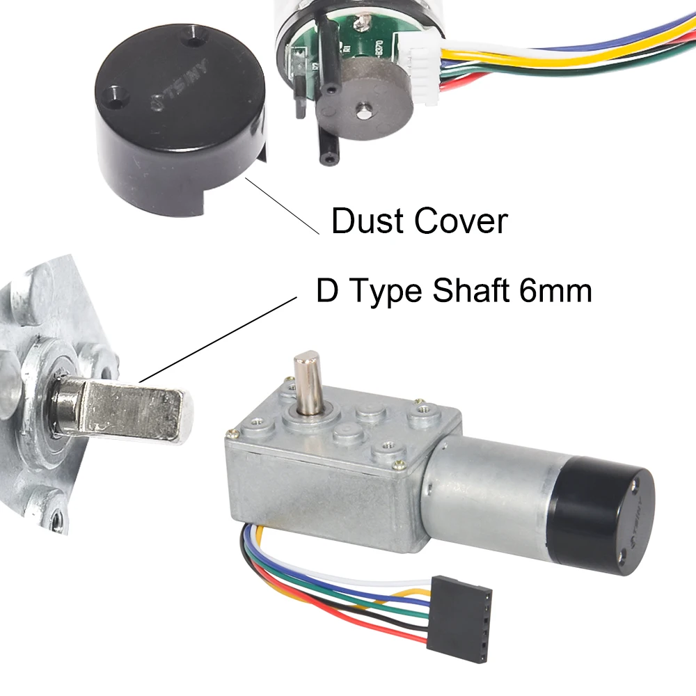 32GZ370H DC Gear Motor 12V 3-200Rpm With Hall Encoder High Torque DC Electric Worm Gear Encoder Motor With Dust Cover
32GZ370H DC Gear Motor 12V 3-200Rpm With Hall Encoder High Torque DC Electric Worm Gear Encoder Motor With Dust Cover