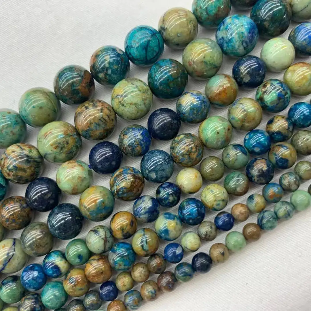 Круглые бусины из натурального камня хризоколла Diy свободные бусины для изготовления ювелирных изделий нитка 15 дюймов оптом! 
Круглые бусины из натурального камня хризоколла Diy свободные бусины для изготовления ювелирных изделий нитка 15 дюймов оптом!