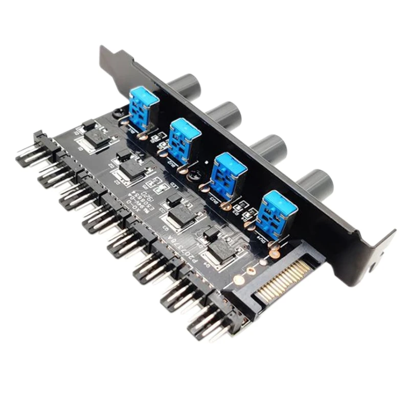 Computer Case Fan 3Pin/4Pin Speed Controller Hub Eight-Way Speed Regulation Four-Knob SATA Version
Computer Case Fan 3Pin/4Pin Speed Controller Hub Eight-Way Speed Regulation Four-Knob SATA Version