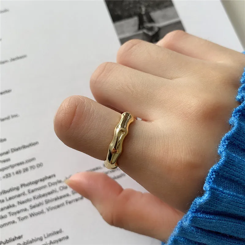 RUIYI реальные 925 пробы серебряные серьги для женщин Изысканная мода бамбуковая