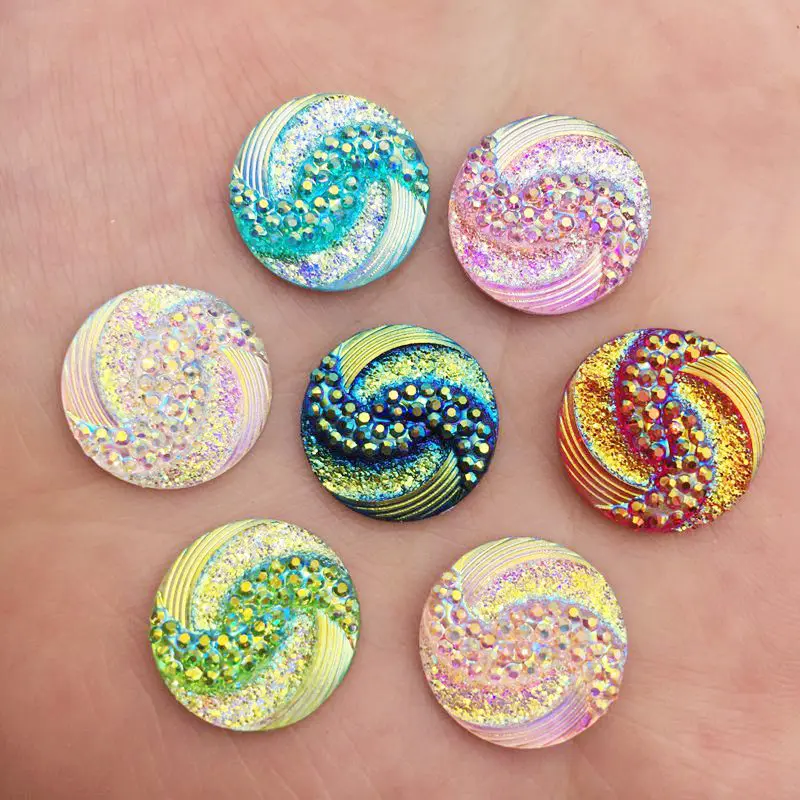 200Pcs AB Resin Glitter Whirlwind 16mm Round Flatback Rhinestone Scrapbook Wedding DIY Applique Ornament Crafts SF819
200Pcs AB Resin Glitter Whirlwind 16mm Round Flatback Rhinestone Scrapbook Wedding DIY Applique Ornament Crafts SF819