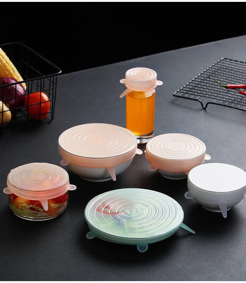 6 Pcs/Set Food Silicone Elastic Cover Reusable And Durable Bowl Food Storage Covers Different Sizes Suitable For Most Containers
6 Pcs/Set Food Silicone Elastic Cover Reusable And Durable Bowl Food Storage Covers Different Sizes Suitable For Most Containers