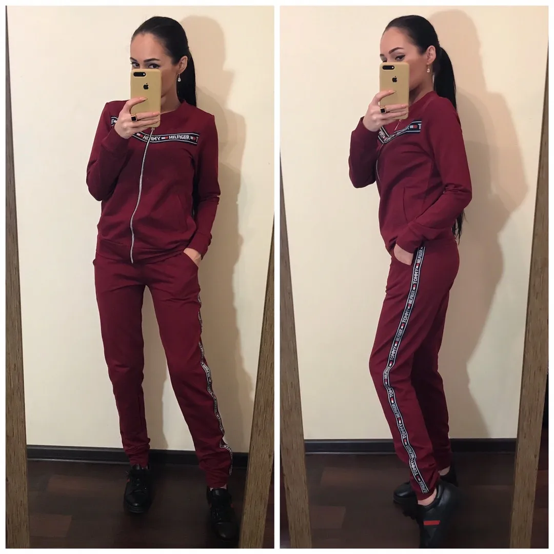 Donsignet Fashion Women's Suit New Spring Casual Round Neck Zipper Solid Color Letter Printing Regular Trousers Two-piece Suit 
Donsignet Fashion Women's Suit New Spring Casual Round Neck Zipper Solid Color Letter Printing Regular Trousers Two-piece Suit