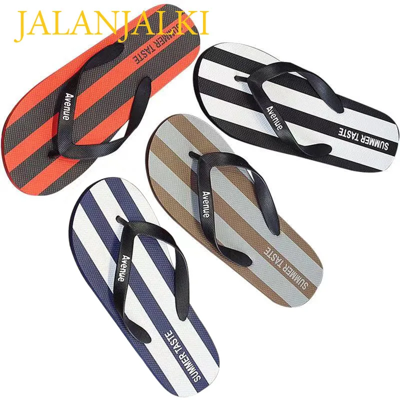 JALANJALKI Summer Men Slippers Outdoor Flat Sole Non-slip Beach Men Flip-flops Strip Printing Male PE Sandals Flexible Men Shoes
JALANJALKI Summer Men Slippers Outdoor Flat Sole Non-slip Beach Men Flip-flops Strip Printing Male PE Sandals Flexible Men Shoes