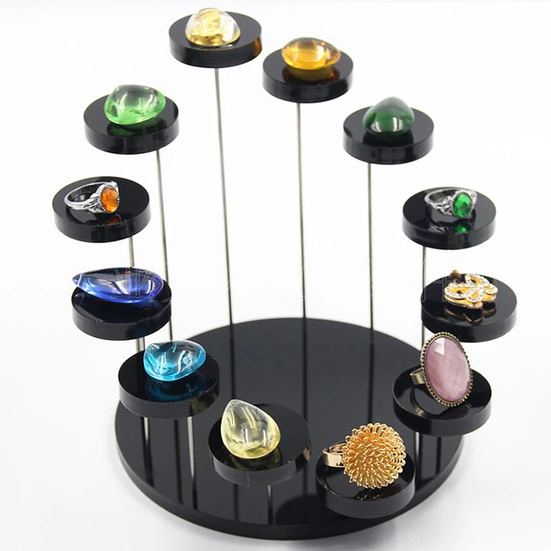 2pcs Acrylic Ring Display Rack Earring Holder Pendant Gemstone Showcase Jewelry Display Stand - Black & Transparent
2pcs Acrylic Ring Display Rack Earring Holder Pendant Gemstone Showcase Jewelry Display Stand - Black & Transparent