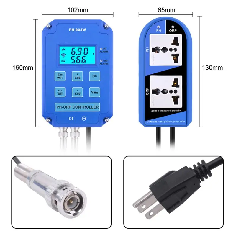 Newest 2-in-1 PH ORP Redox Controller Wifi Output Power Relay Monitor Water Quality Tester For Laboratories Analysis Aq
Newest 2-in-1 PH ORP Redox Controller Wifi Output Power Relay Monitor Water Quality Tester For Laboratories Analysis Aq