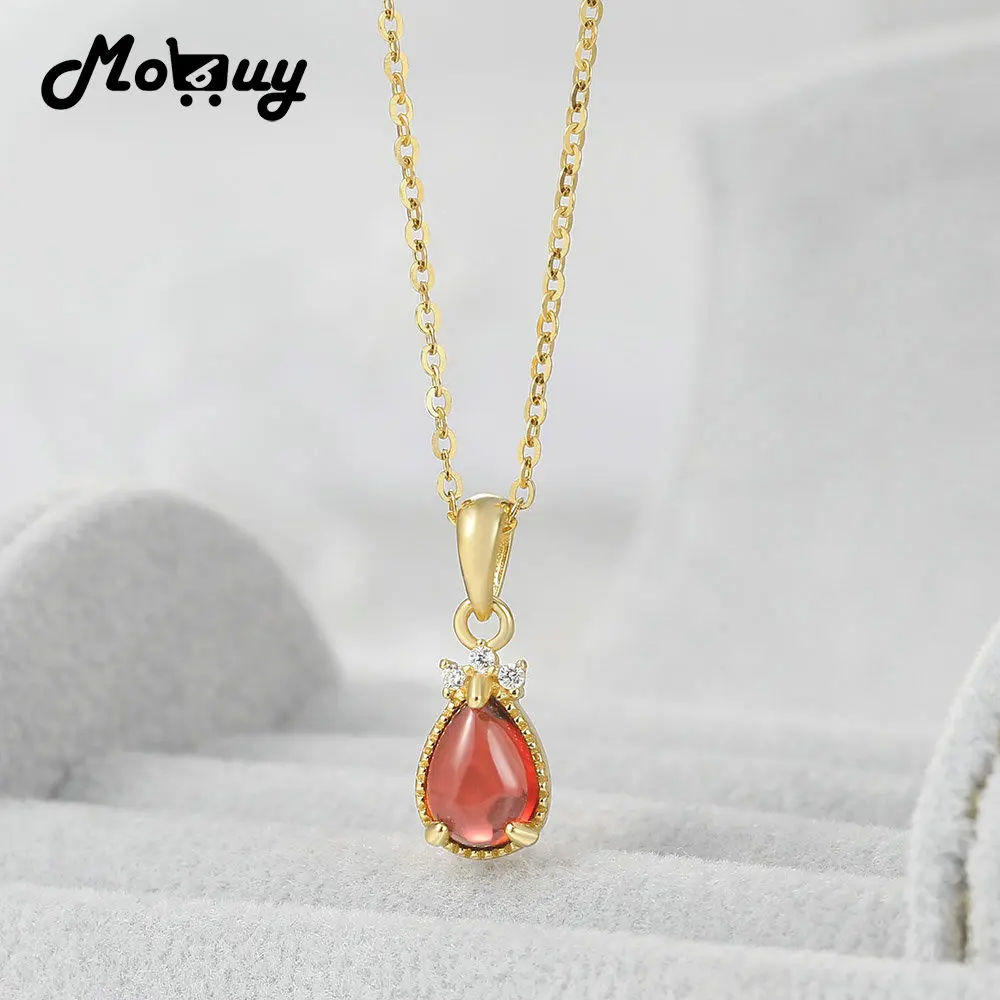 MoBuy Lovely Goldfish 925 Silver Natural Waterdrop Garnet Gemstone Pendant Necklace For Women 14K Gold Plated Jewelry MBNI123
MoBuy Lovely Goldfish 925 Silver Natural Waterdrop Garnet Gemstone Pendant Necklace For Women 14K Gold Plated Jewelry MBNI123
