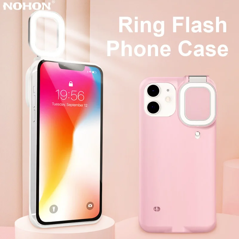 Nohon Selfie Beauty Ring Flash Telephone Case for Iphone 12 Pro Max 11 Cases with Led Selfie Light Portable Protector Back Cover
Nohon Selfie Beauty Ring Flash Telephone Case for Iphone 12 Pro Max 11 Cases with Led Selfie Light Portable Protector Back Cover
