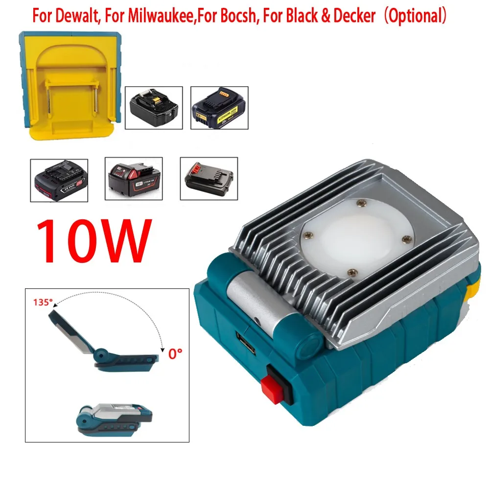 10W LED Lamp Work Light Flash Torches Lamp For Makita Dewalt Milwaukee Bocsh Black&Decker Emergency Outdoor Lighting NO Battery
10W LED Lamp Work Light Flash Torches Lamp For Makita Dewalt Milwaukee Bocsh Black&Decker Emergency Outdoor Lighting NO Battery