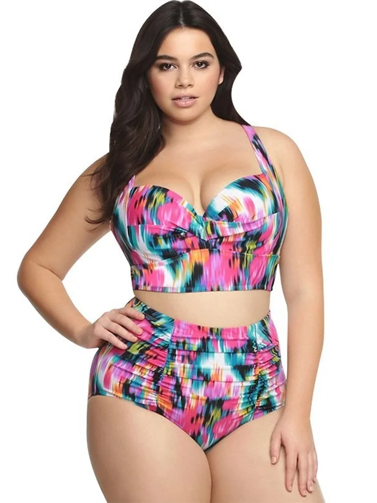 Maillo swimsuit women plus size Bikini High Waist Print plus-Sized Foreign Trade Fat Woman Split xl xxl
Maillo swimsuit women plus size Bikini High Waist Print plus-Sized Foreign Trade Fat Woman Split xl xxl