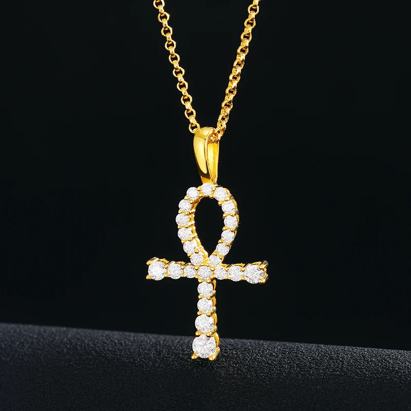 925 Sterling Silver Cross Pendant Gold Silver Color Moissanite Necklace Jewelry For Women Men Dropshipping
925 Sterling Silver Cross Pendant Gold Silver Color Moissanite Necklace Jewelry For Women Men Dropshipping