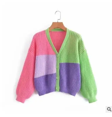 Women’s Casual Long Sleeve Cardigan Fashion Contrast Color Single-breasted Knitted Coat
Women’s Casual Long Sleeve Cardigan Fashion Contrast Color Single-breasted Knitted Coat