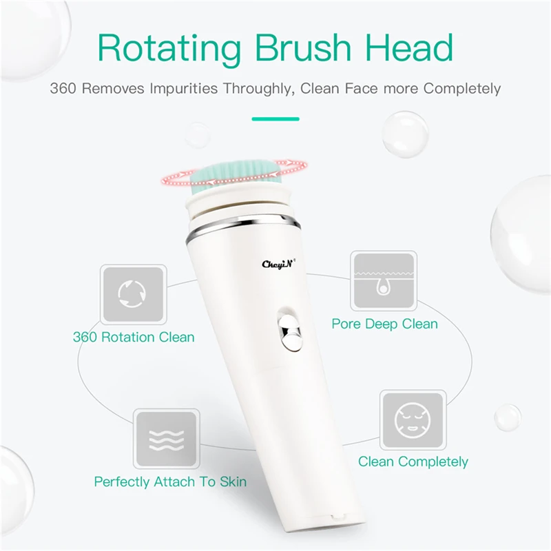 Ckeyin 5 Heads Helectric Rotating Facial Cleansing Brush Gentle Exfoliation Cleaning Face Brush Blackhead Remover Pores Cleaner
Ckeyin 5 Heads Helectric Rotating Facial Cleansing Brush Gentle Exfoliation Cleaning Face Brush Blackhead Remover Pores Cleaner