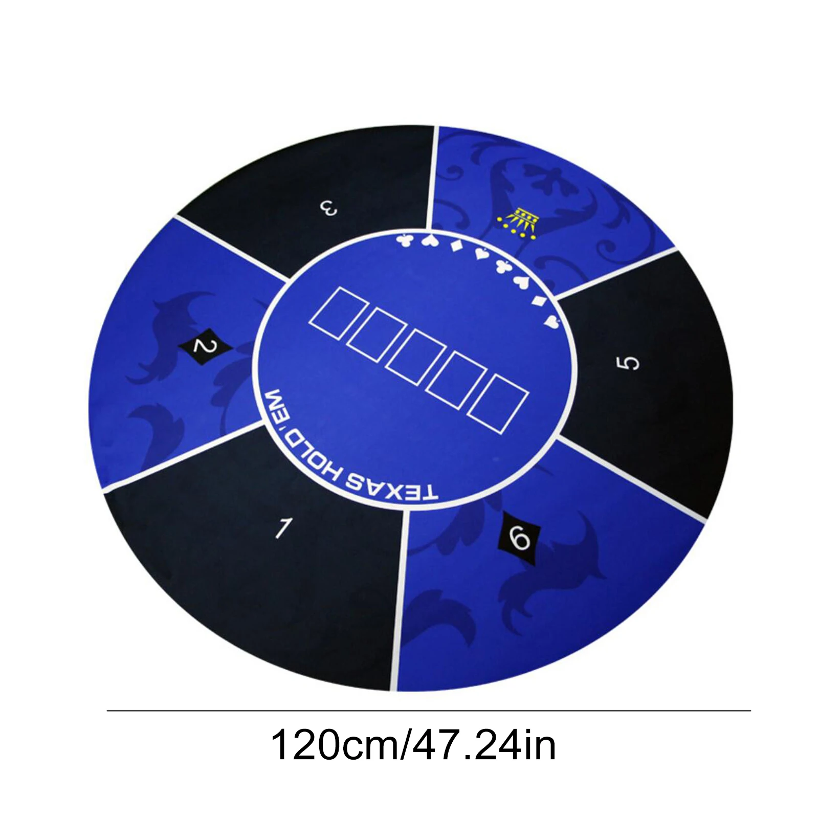 1.2m Round Deluxe Suede Texas Hold'em Pokers Tablecloth With Flower Pattern Casino Poker Set Board Game Mat With Carrying Bag
1.2m Round Deluxe Suede Texas Hold'em Pokers Tablecloth With Flower Pattern Casino Poker Set Board Game Mat With Carrying Bag