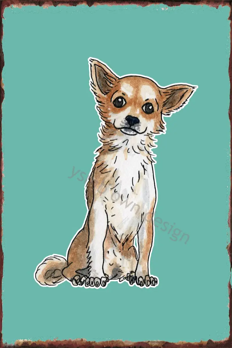 Жестяной знак чихуахуа с длинными волосами, жестяные пластины, украшение для стен, декор для комнаты, Ретро винтажный металлический знак дл...
Жестяной знак чихуахуа с длинными волосами, жестяные пластины, украшение для стен, декор для комнаты, Ретро винтажный металлический знак дл...