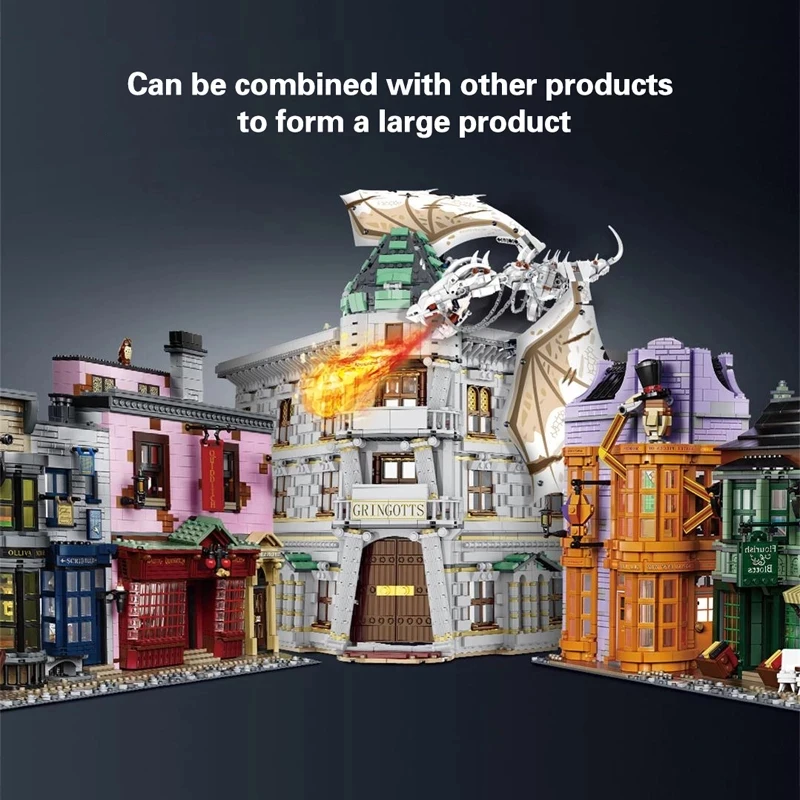 Harrys Series Gringotts Diagon Alley Bank MOC 032101 Street View Builbing Blocks Brick Kids Educational Toys Birthday Gift
Harrys Series Gringotts Diagon Alley Bank MOC 032101 Street View Builbing Blocks Brick Kids Educational Toys Birthday Gift