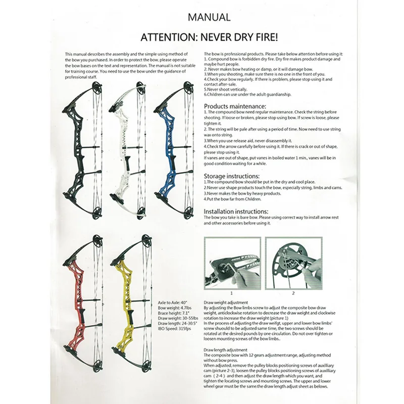 1set 30-55lbs Archery Compound Bow Pulley Axle to Axle 40inch Draw Length 24-30.5inches Adjustable for Crossbow Shooting Hunting
1set 30-55lbs Archery Compound Bow Pulley Axle to Axle 40inch Draw Length 24-30.5inches Adjustable for Crossbow Shooting Hunting