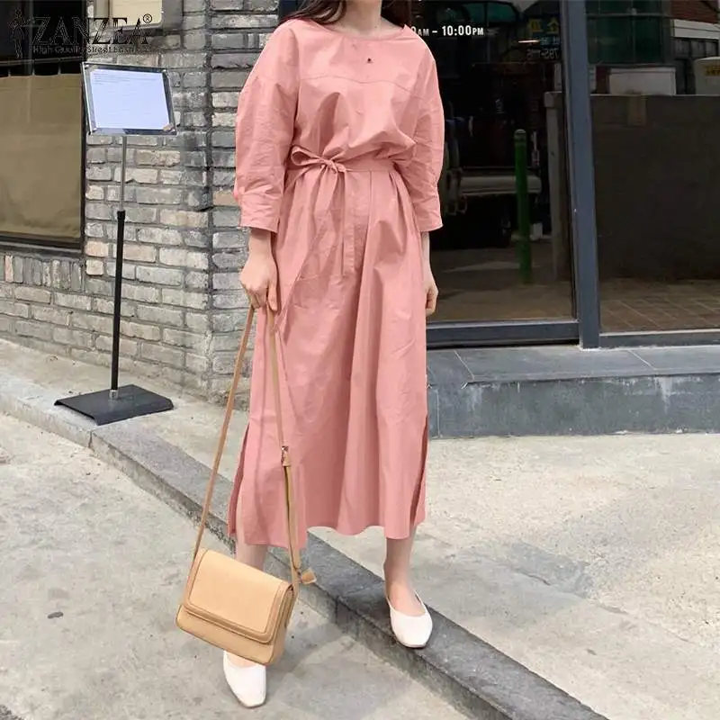 ZANZEA Autumn Women Full Sleeve Dress Ankle Length O-Neck Thin Vestidos Bohemian Fashion Elegant Casual Loose Holiday Dresses
ZANZEA Autumn Women Full Sleeve Dress Ankle Length O-Neck Thin Vestidos Bohemian Fashion Elegant Casual Loose Holiday Dresses