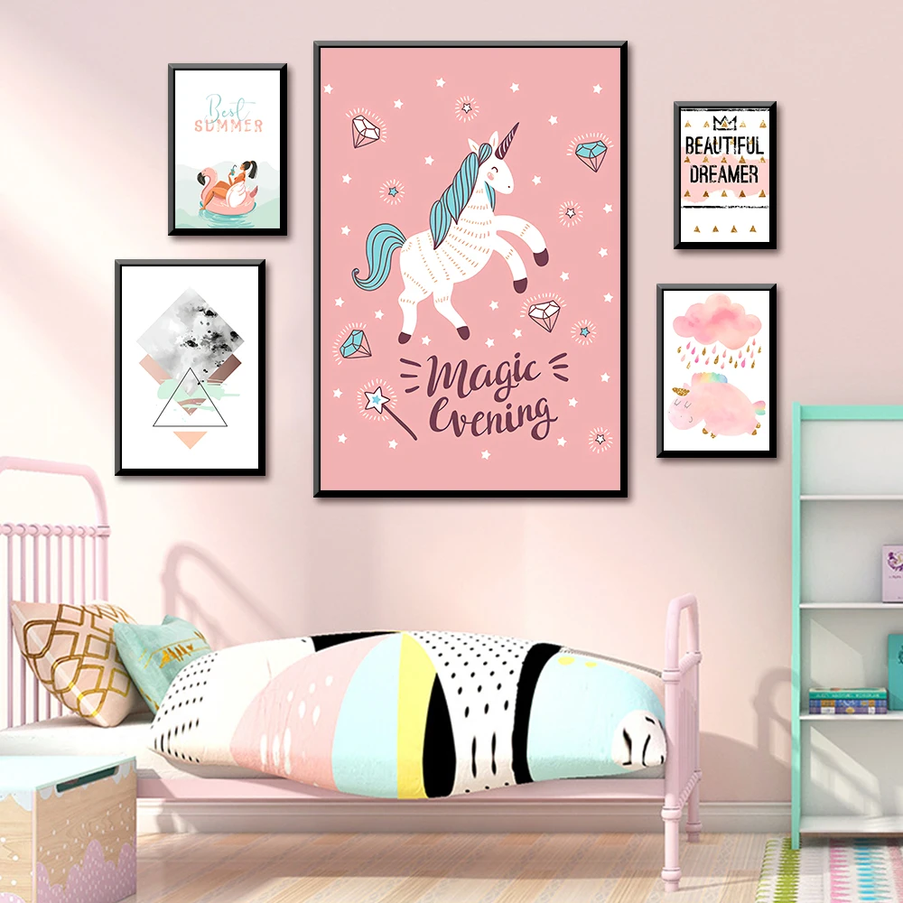 Cartoon Unicorn Poster And Print Animal Canvas Painting Wall Pictures For Baby Room Kids Room Decor Home Decorativos No Frame
Cartoon Unicorn Poster And Print Animal Canvas Painting Wall Pictures For Baby Room Kids Room Decor Home Decorativos No Frame